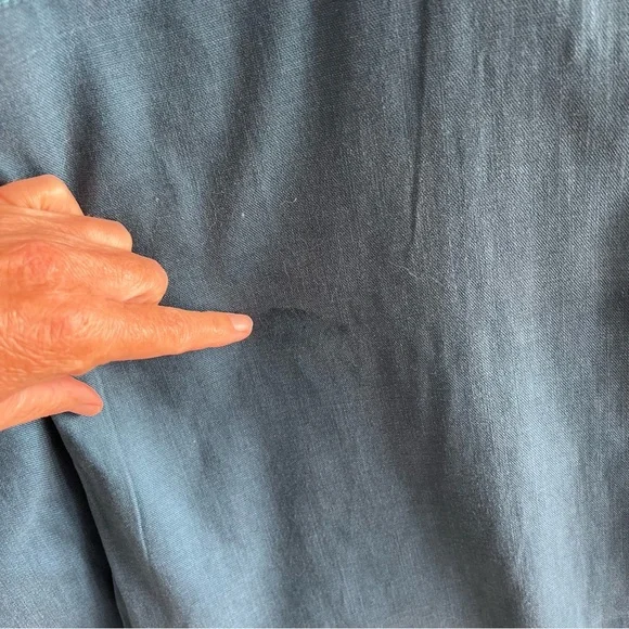 NWT XCVI Teal Hydra Flare Pant in sz L Large little smudge - Picture 12 of 13